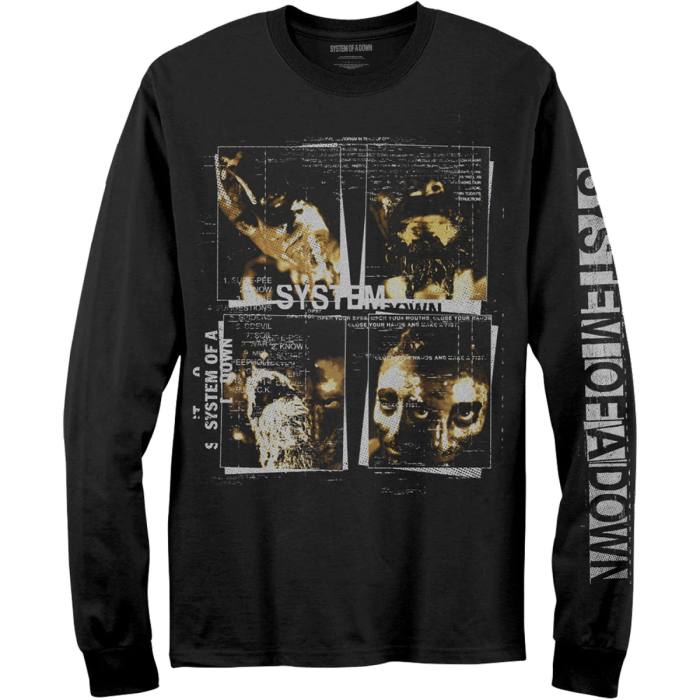 System Of A Down T-shirt Face Boxes dolgi rokav 105254