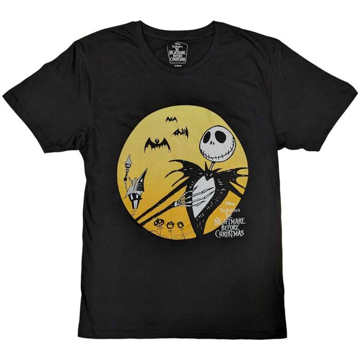 The Nightmare Before Christmas Unisex T-shirt: Sunset Jack (Black) 106432