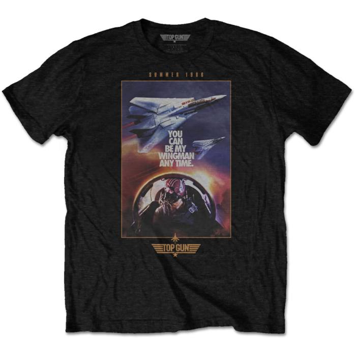 Top Gun Unisex T-shirt Wingman Poster (črna) 106615