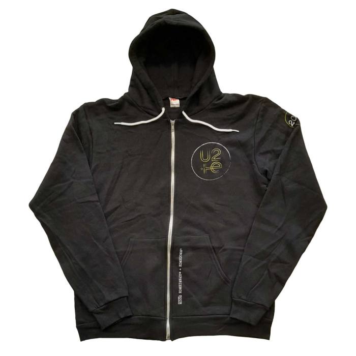 U2 Unisex Zipped Hoodie: Logo 2015 (Ex-Tour) 106872