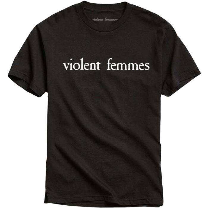 Violent Femmes T-shirt: White Vintage Logo (črna) 106942