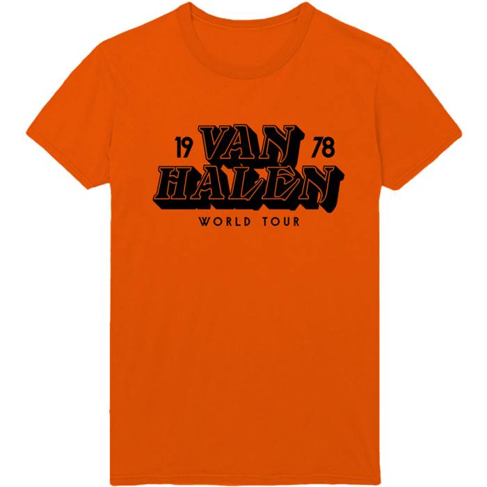 Van Halen Unisex T-shirt World Tour '78 oranžna 106967
