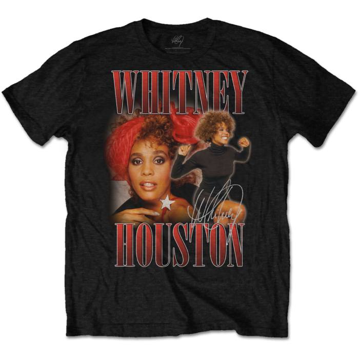 Whitney Houston Unisex T-shirt: 90s Homage (Črna) 107324