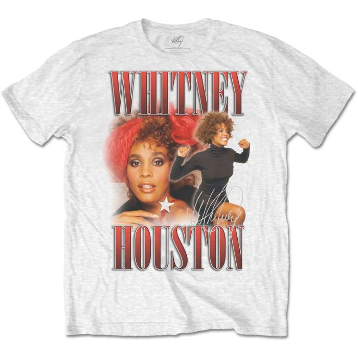Whitney Houston T-shirt: 90s Homage (bela) 107328
