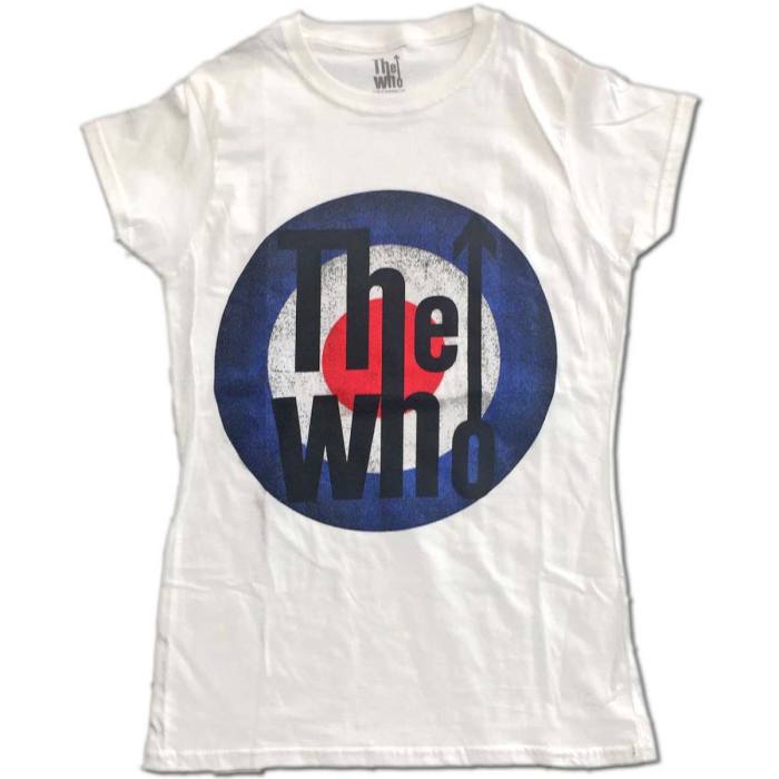 The Who Ladies T-Shirt: Vintage Target (White) 107565
