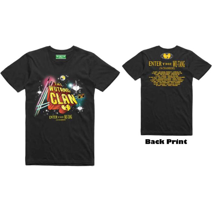 Wu-Tang Clan Unisex T-Shirt: Gods of Rap Tour 2019 (Back Print) (Ex-Tour) 107791