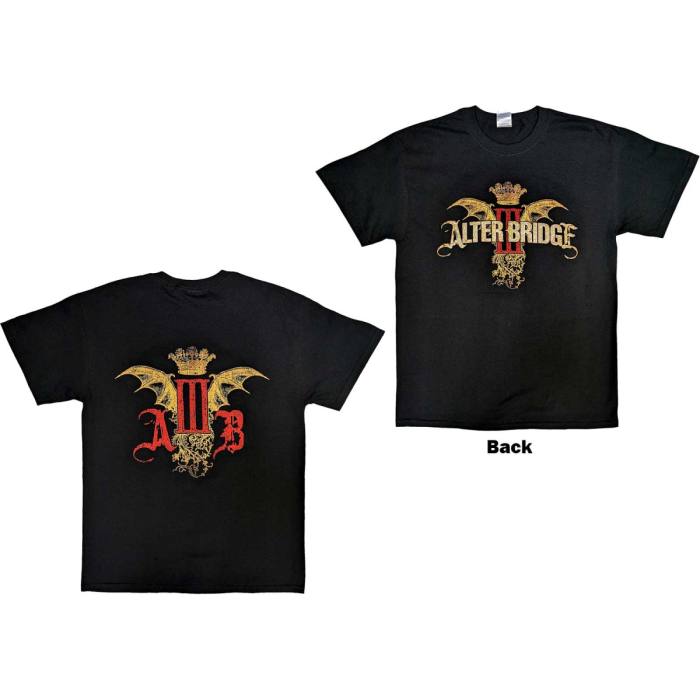 Alter Bridge Unisex T-Shirt: AB III Batwing Crown (Back Print) 108833