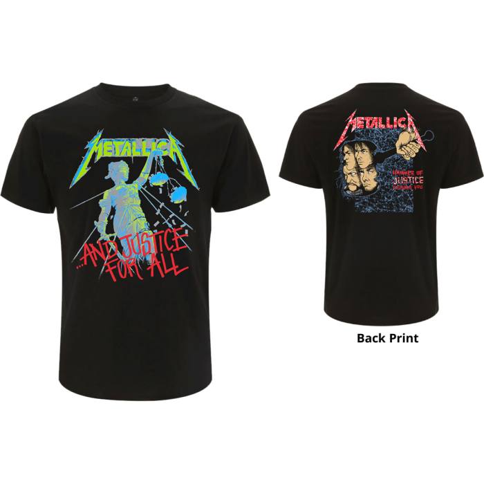 Metallica Unisex T-Shirt: And Justice For All (Original) (Back Print) 108541