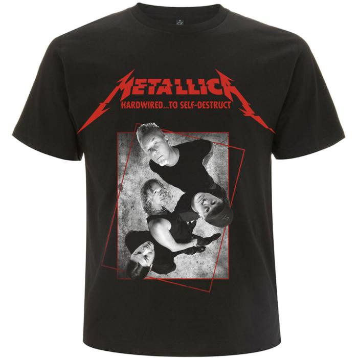 Metallica Unisex T-Shirt: Hardwired Band Concrete 108577