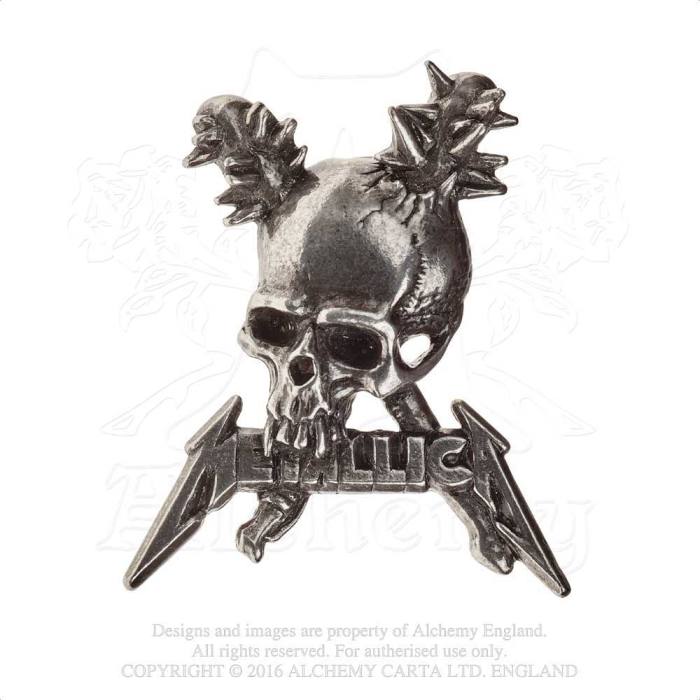 Metallica Pin Badge: Damage including skull 108705