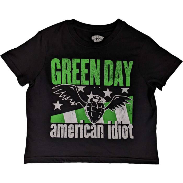 Green Day Ladies Crop Top: American Idiot Wings 232179