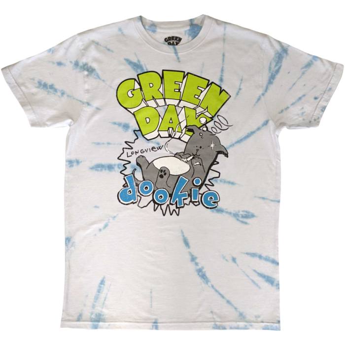 Green Day Unisex T-Shirt: Dookie Longview (White) (Wash Collection) 232330