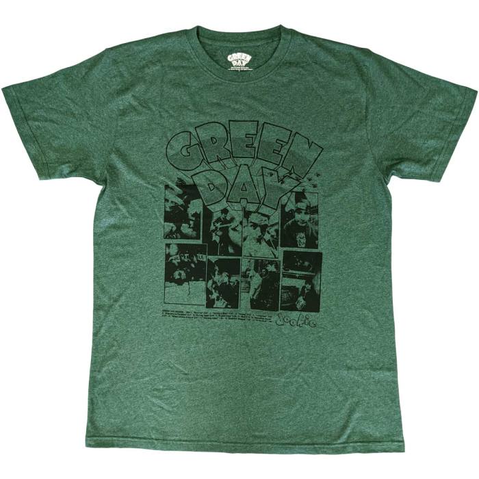 Green Day Unisex T-Shirt: Dookie Frames (Green) 232335