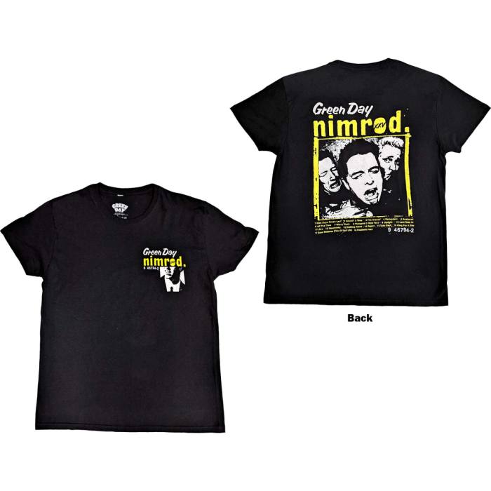 Green Day Unisex T-Shirt: Nimrod Breast Print (Back Print) (Large) 232352