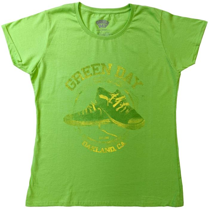 Green Day Ladies T-Shirt: All Stars (Green) 232360