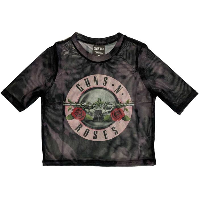 Guns N' Roses Crop Top Ženski: Pink Tint Bullet Logo 232891