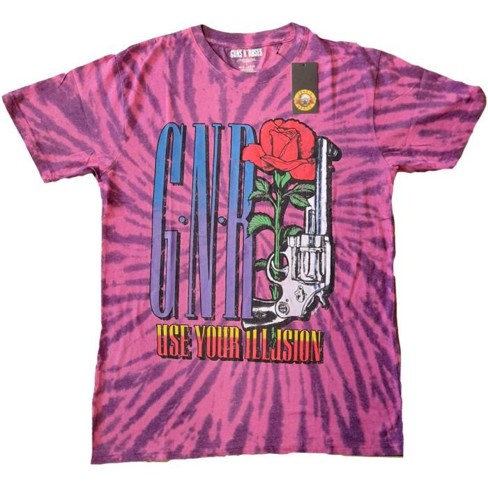 Guns N' Roses Otroški T-shirt: Use Your Illusion Pistol (Vijolična) (Wash Collection) (9-10 let) 233059