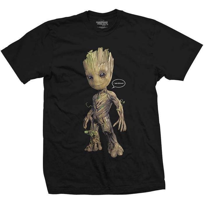 Marvel Comics Unisex T-Shirt: Guardians of the Galaxy Groot Speech Bubble (Black) 233399