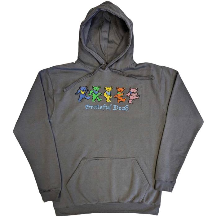 Grateful Dead Unisex Pullover Hoodie: Dancing Bears (Grey) 233434