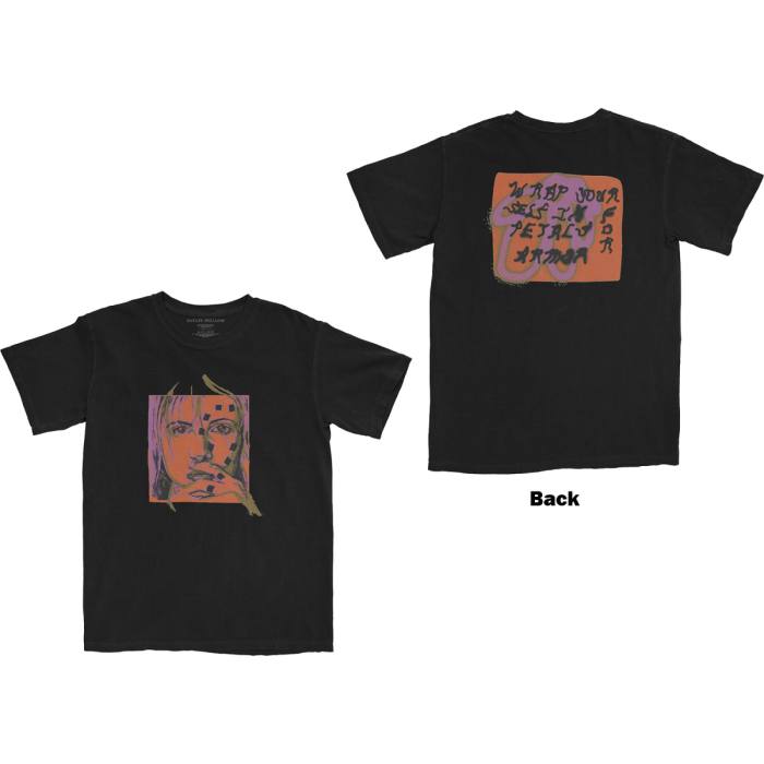 Hayley Williams Unisex T-Shirt: Petals Sketch (Black) (Back Print) 233943