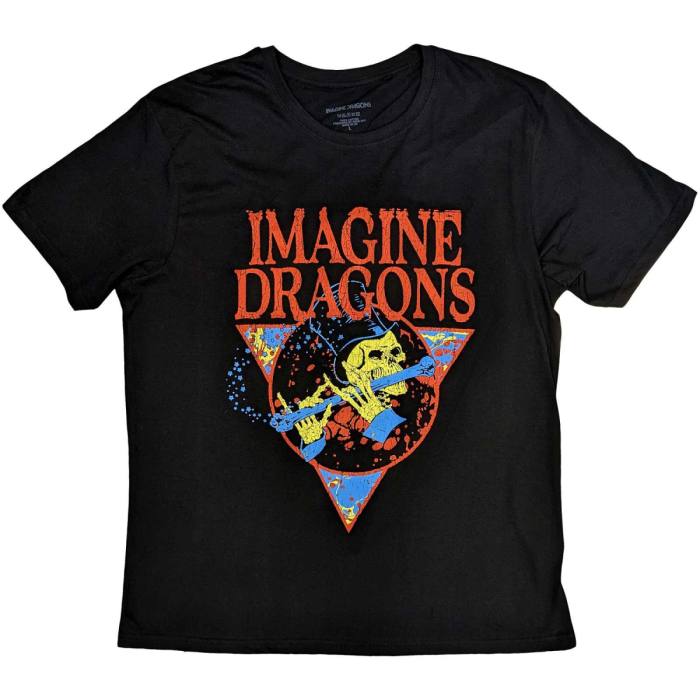 Imagine Dragons Unisex T-Shirt: Skeleton Flute (Black) 234060