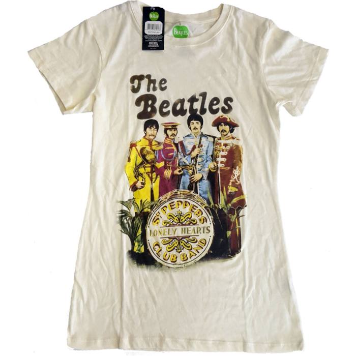 The Beatles Ladies T-Shirt: Sgt Pepper Band & Drum 110760