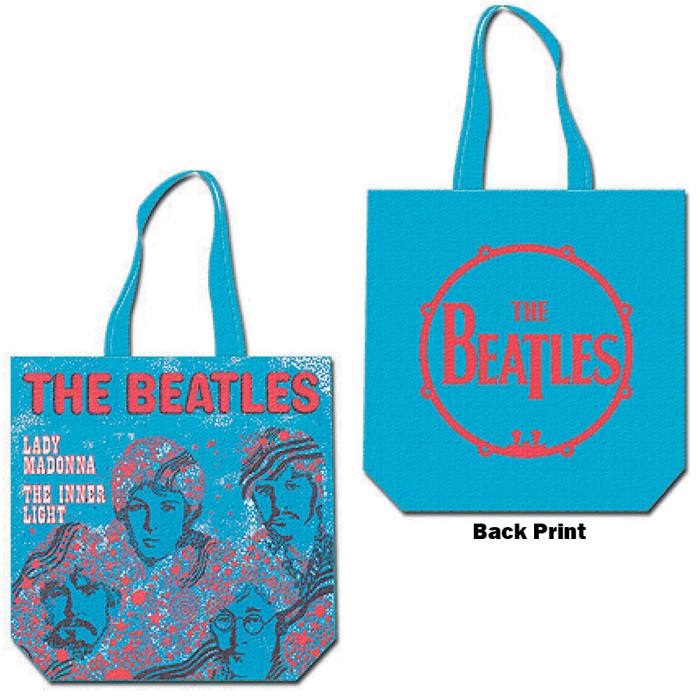 The Beatles Cotton Tote Bag: Lady Madonna (Blue) (Back Print) 110803
