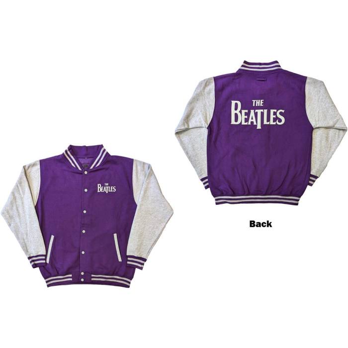The Beatles Unisex Varsity Jacket: Drop T Logo (Back Print) 110830