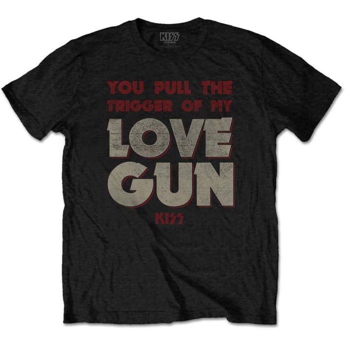 KISS Unisex T-Shirt: Pull The Trigger (Black) 235356
