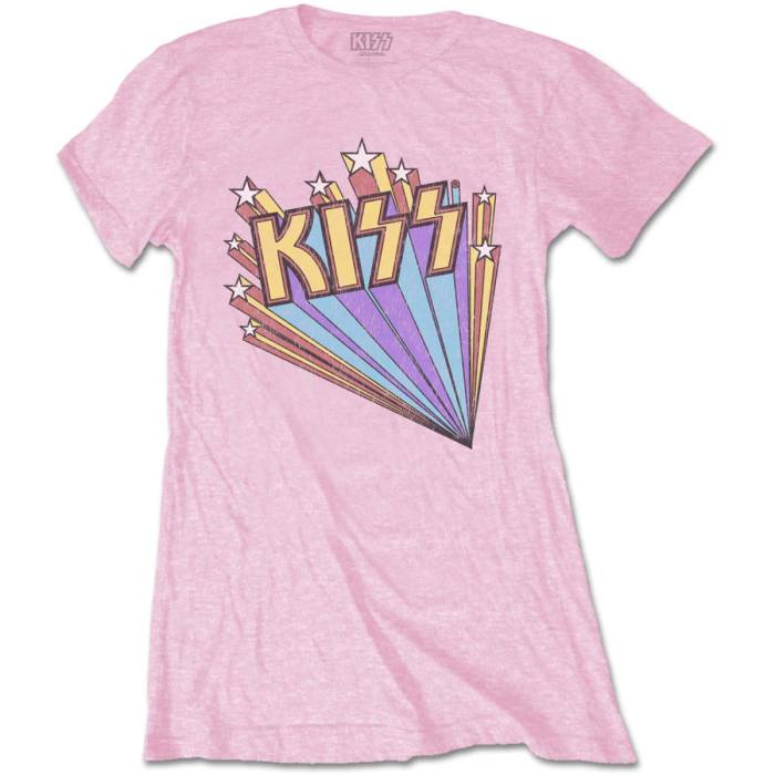 KISS Ladies T-Shirt: Stars (Pink) 235371