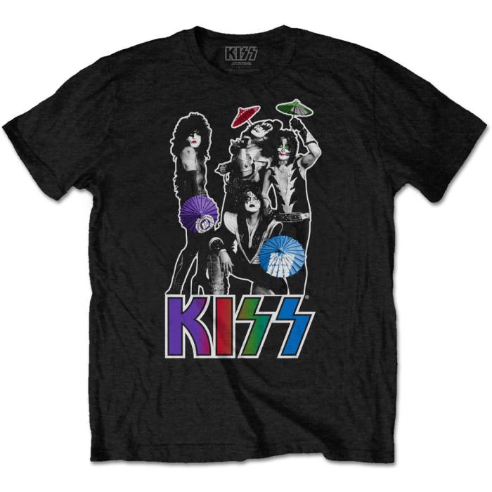 KISS Unisex T-Shirt: Umbrellas (Black) 235450
