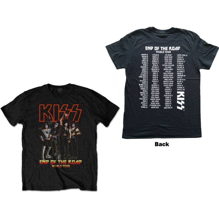 KISS Unisex T-Shirt: End Of The Road Tour (Black) (Back Print) 235470
