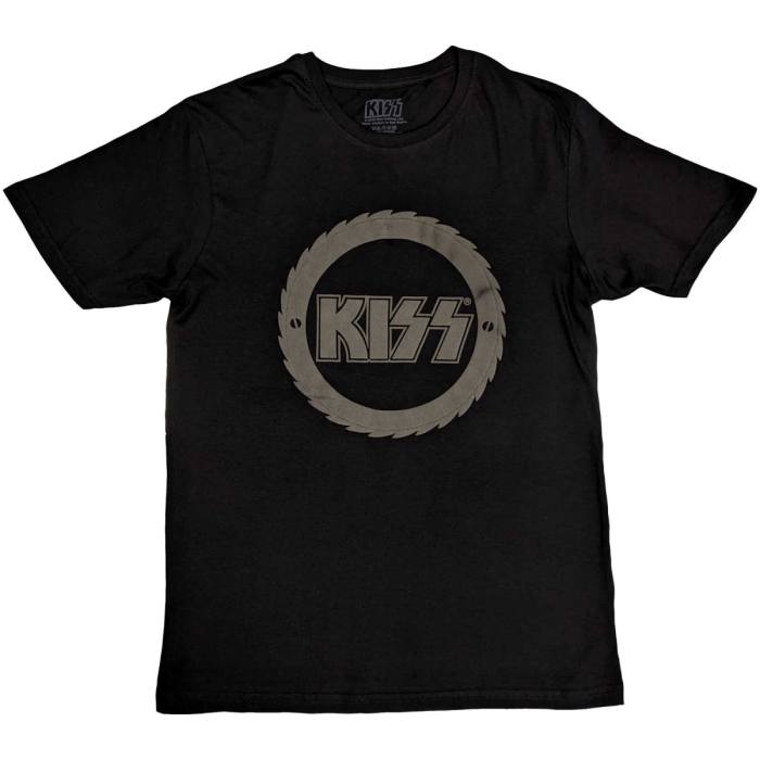 KISS Unisex T-Shirt: Buzzsaw Logo (Črna) (Hi-Build) (X-Large) 235504
