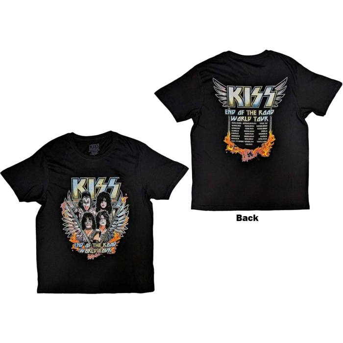 KISS Unisex T-Shirt: End Of The Road Wings (Back Print) 110678