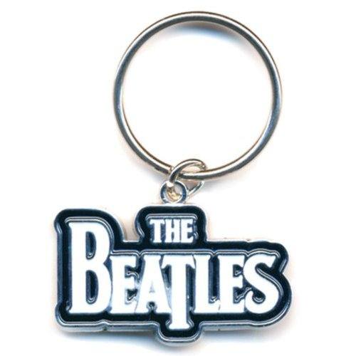 The Beatles Keychain: Drop T Logo (White) 111251