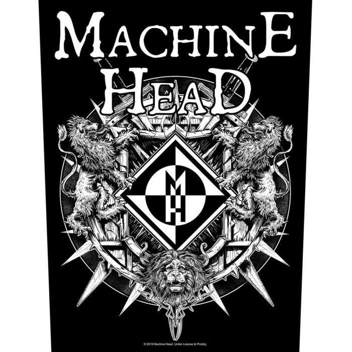 Machine Head Back Patch: Crest With Swords 111890