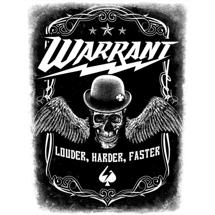 Warrant Louder Harder Faster hrbtni našitek 111906