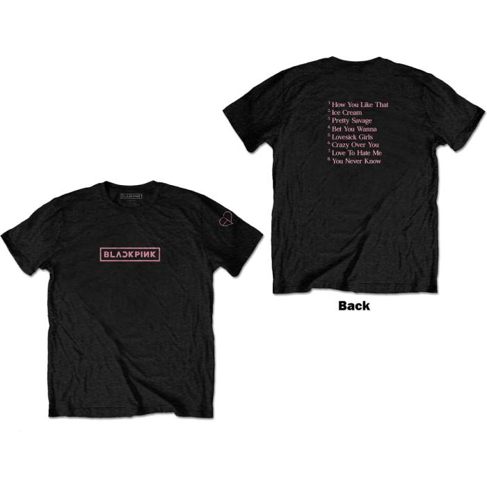 BlackPink Unisex T-Shirt: The Album Track list (Back Print) 111985