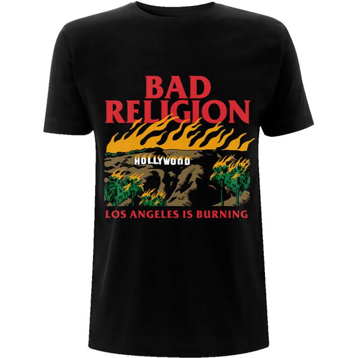 Bad Religion Unisex T-Shirt: Burning Black 112034