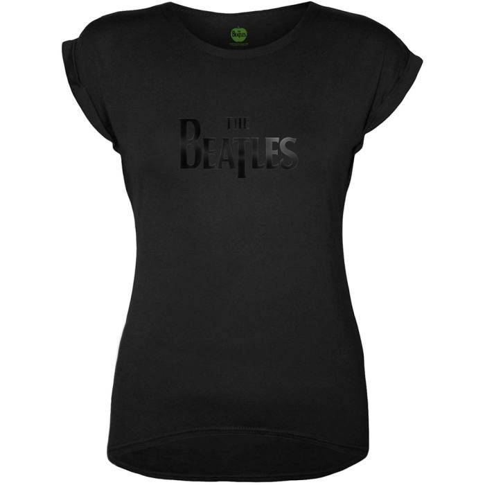 The Beatles Ženski T-shirt: Drop T Logo (Črna) 112325