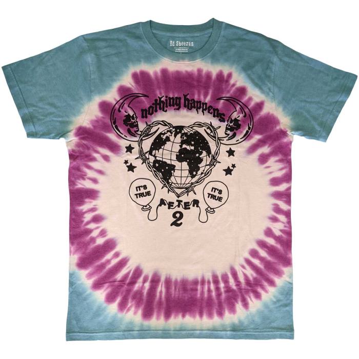 Ed Sheeran Unisex T-Shirt: Nothing Happens (Modra) (Wash Collection) 113050