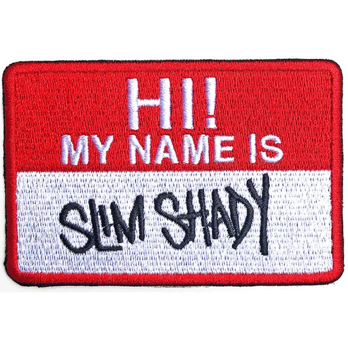 Eminem Standard Patch: Slim Shady Name Badge 113117