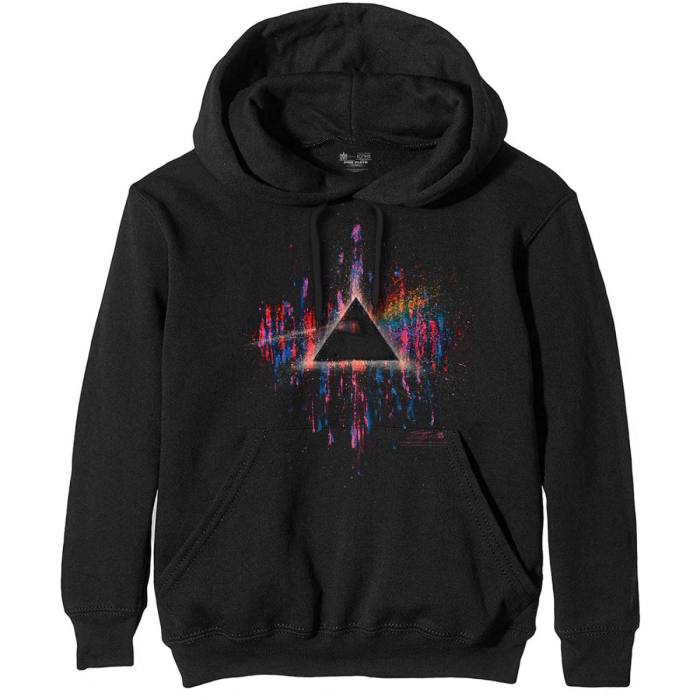 Pink Floyd Unisex Pullover Hoodie: Dark Side of the Moon Pink Splatter 113544