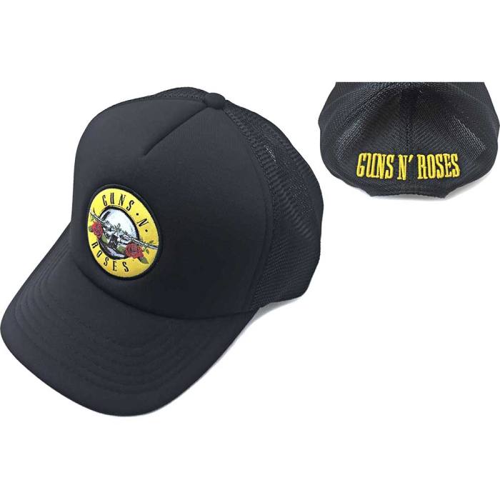 Guns N' Roses Unisex Kapa s ščitnikom: Circle Logo (Črna) 113621