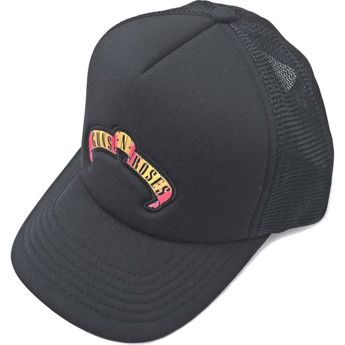 Guns N' Roses Unisex Kapa s ščitnikom: Scroll Logo (Črna) 113622