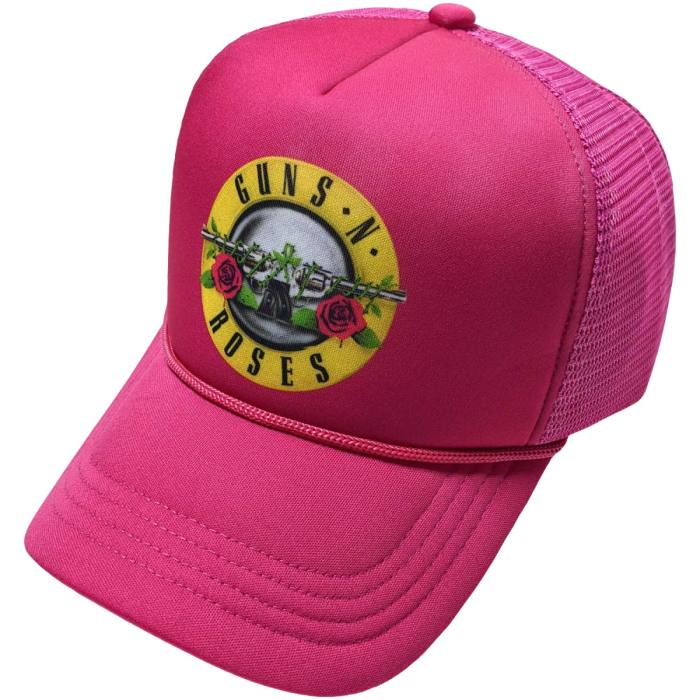 Guns N' Roses Unisex Kapa s ščitnikom: Classic Logo (Roza) 113623