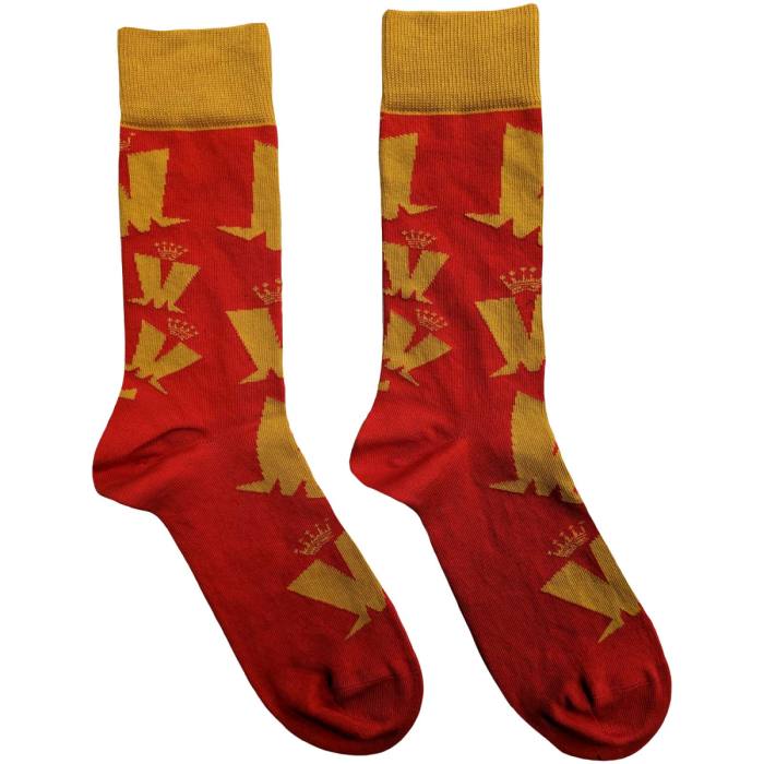 Madness Unisex Ankle Socks: Crown & M Pattern (Rdeča) 114158