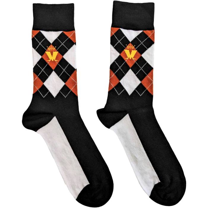 Madness Unisex Ankle Socks: Crown & M Brown Diamond (UK Size 7 - 11) 114160