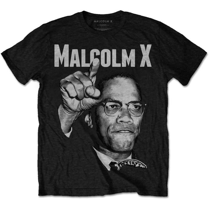 Malcolm X Unisex T-Shirt: Pointing (Black) 114168