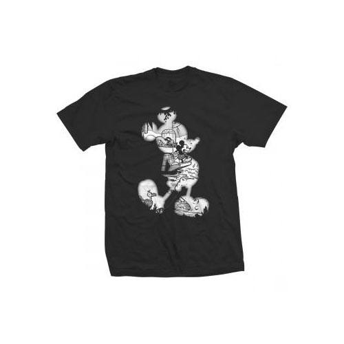 Disney Unisex T-Shirt: Mickey Mouse Vintage Infill (Black) 114212